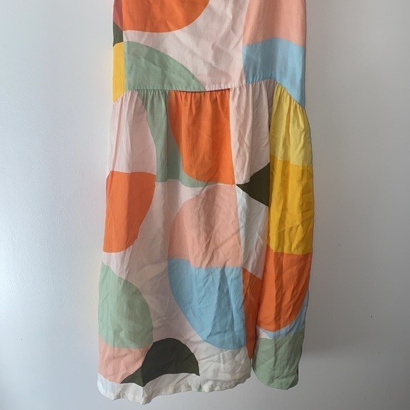 Motoreta Spain Abstract Multicolor Flowy Viscose Dress - Picture 3 of 8
